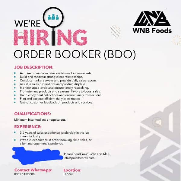 Order Booker required 0