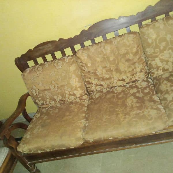 wood sofa set antique 1