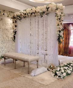 Nikkah decoration/barat decor/mehndi decor/event decoration/car decor