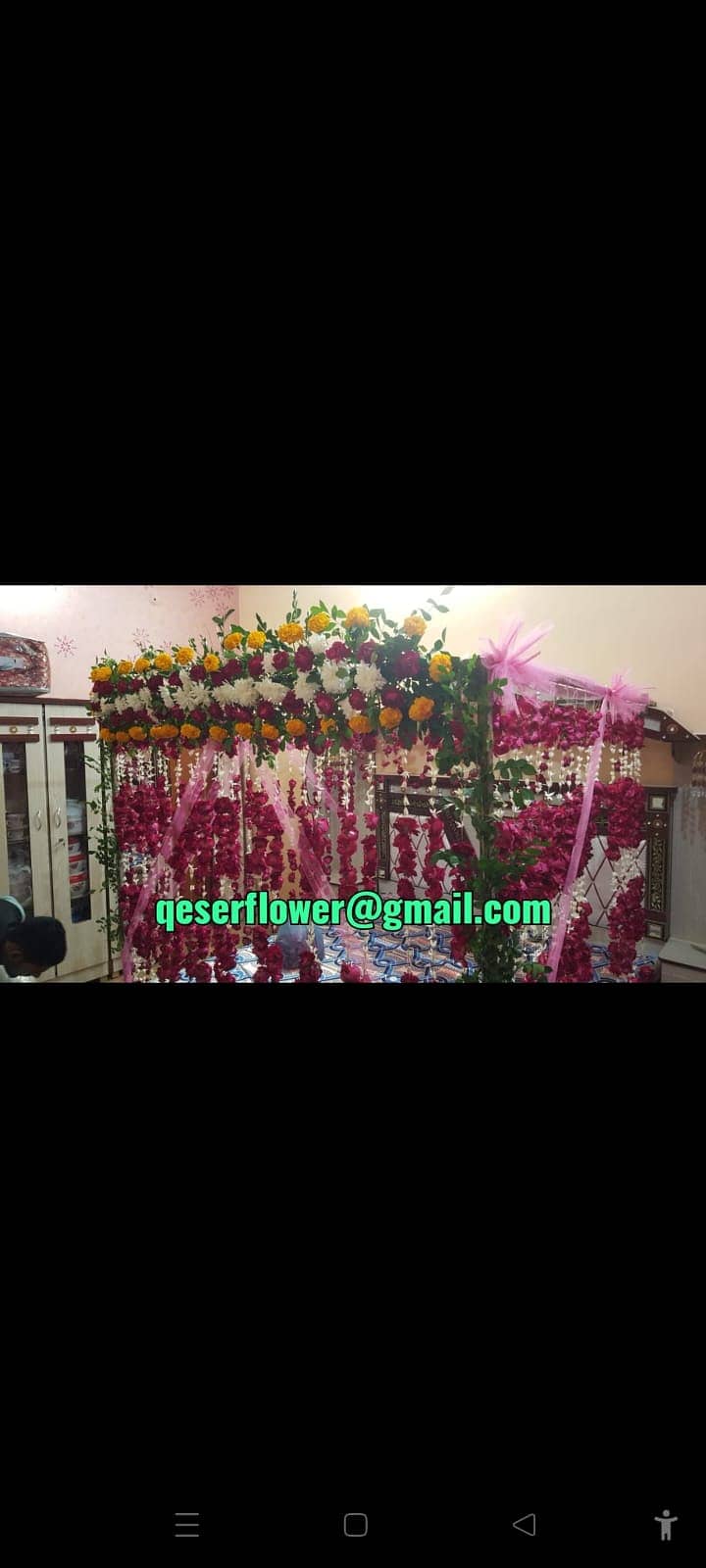 Nikkah decoration/barat decor/mehndi decor/event decoration/car decor 14