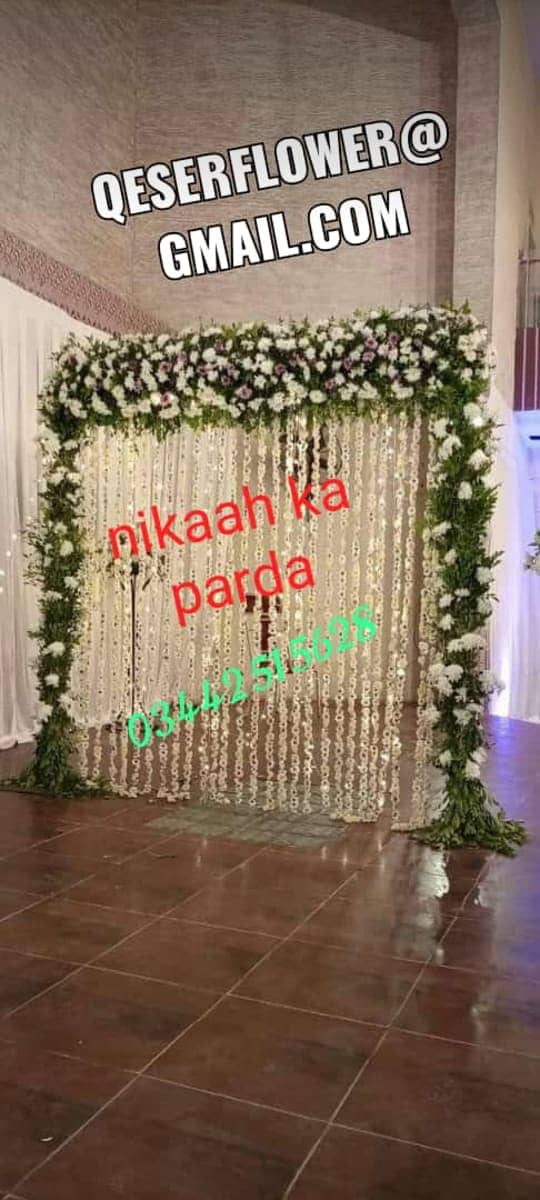 Nikkah decoration/barat decor/mehndi decor/event decoration/car decor 3