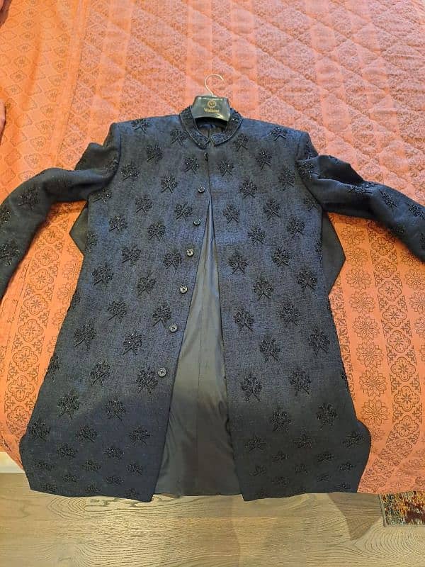 Sherwani with Inner Kurta , Trouser , and Sherwani cloth crafted shoes 0