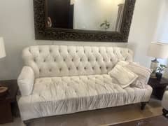 5 seater ivory sofa set