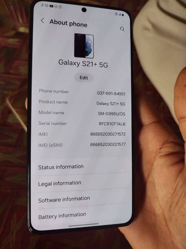 Samsung s21+5g for sale ( no exchange only cash) 4