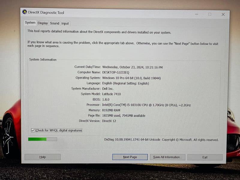 Dell Latitude 7410 core i5 10th gen 8gbram DDR4 256gb NVMe SSD 14.0 di 5