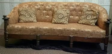 3+1+1 SOFA SET WITH SHEESHAM WOOD FOR SALE