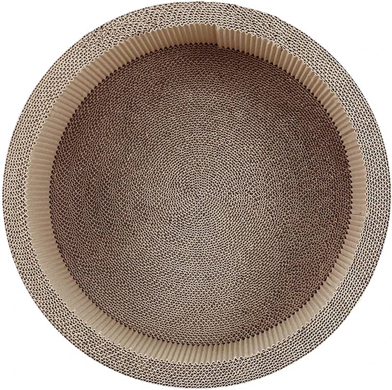 Round Cat Scratching Lounge Bed, Prevents Furniture Damage. 1