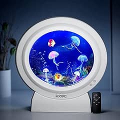 Jellyfish Lava Lamp FOOING Aquarium Wall Lights Electric Round Jellyfi