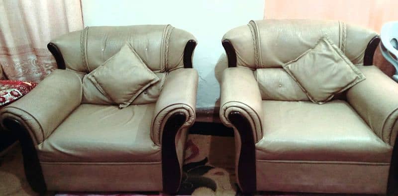 Comfortable Rexine Sofas 1 seater set 0