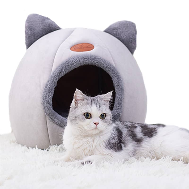 Deep Sleep Comfort in Winter Cat Bed (Size XL). 6