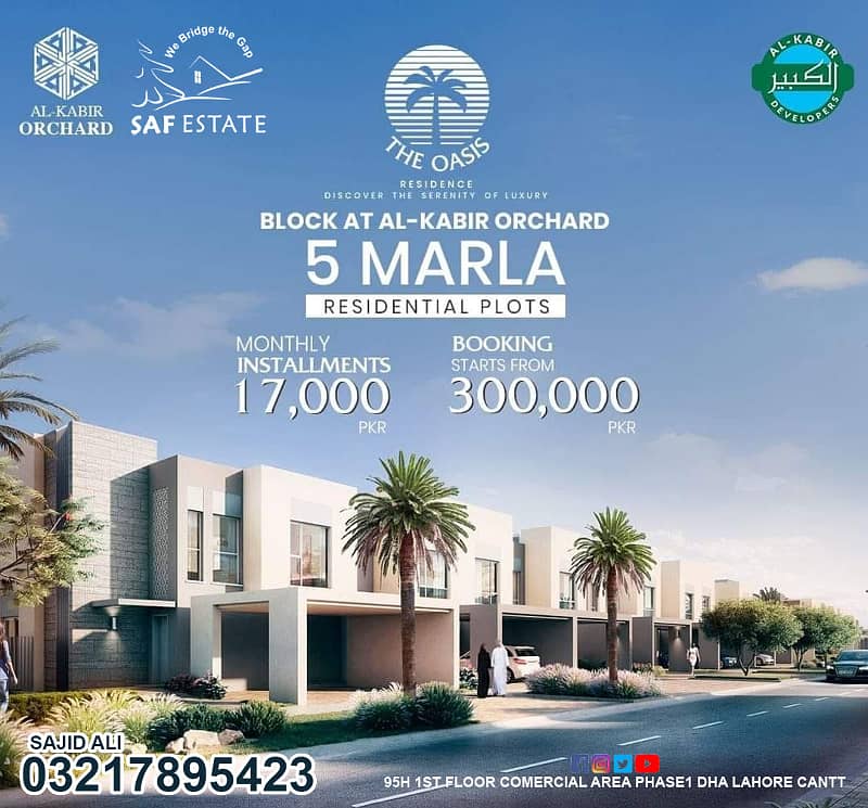 5 Marla Plot Files For Sale In The Oasis Block On Easy Installment 11