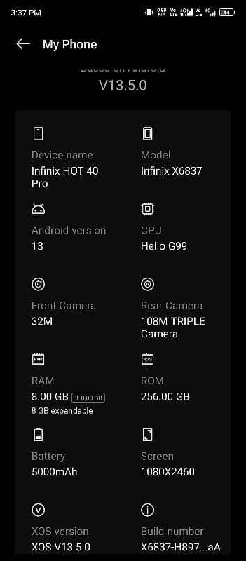 Infinix hot 40pro 1