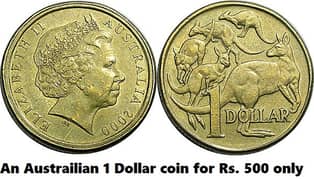 10 Different Dollar Coins of 10 Different Countries(USA, NZ, Canada+) 0