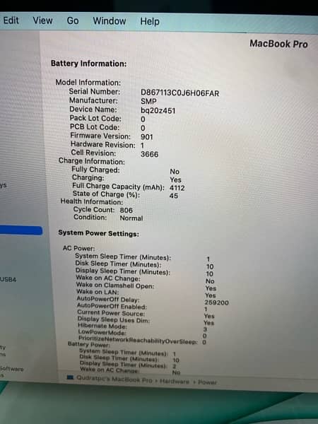 MACBOOK PRO 2016 13 INCHES 16GB Ram 512GB SSD 3