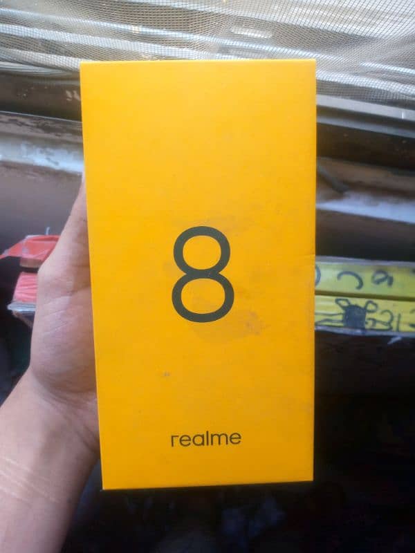 Realme 8 with box only 10/8.5 condition price dead final. 8