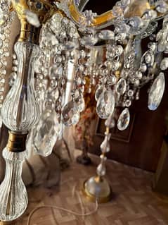 Glass Chandelier / Floor Lamps / Lamps Pair