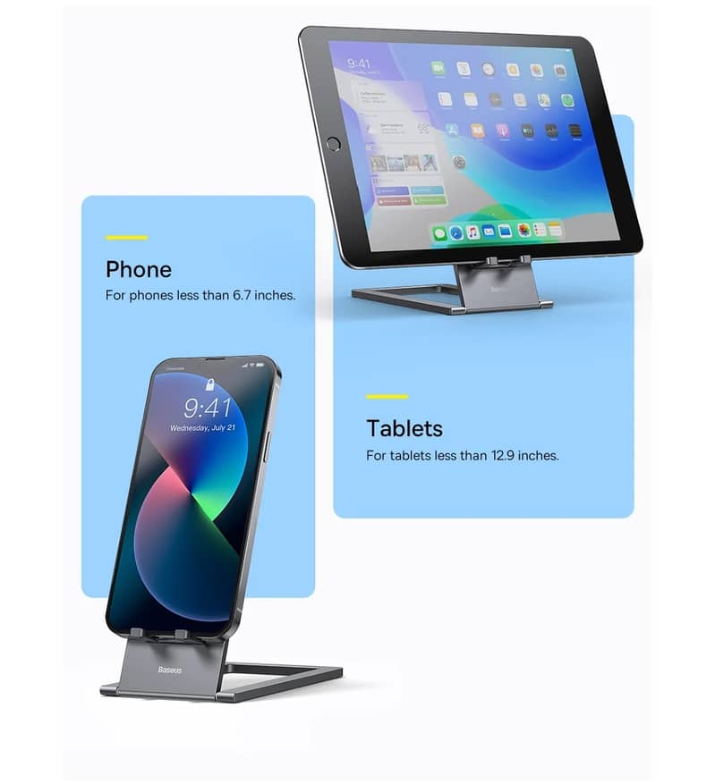 Baseus Foldable Metal Desktop Holder (Gray). 8