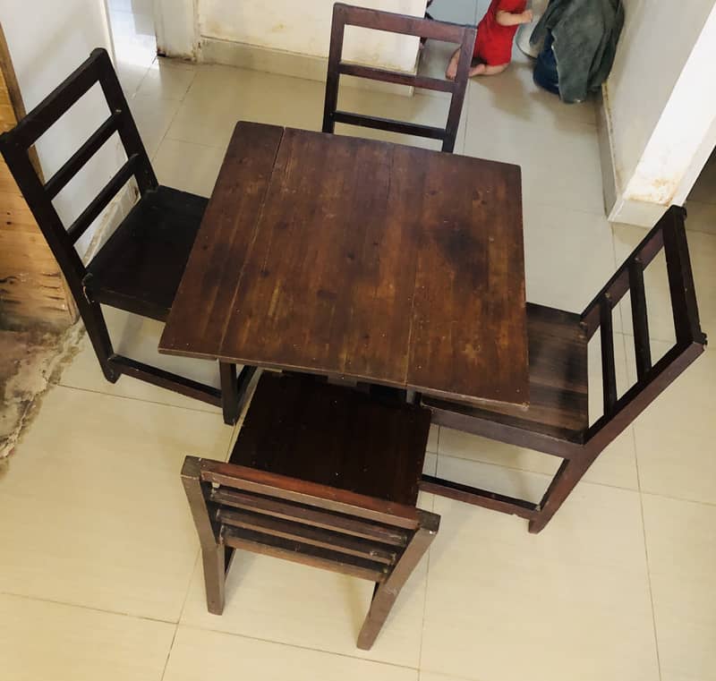 Small wooden dining table 0