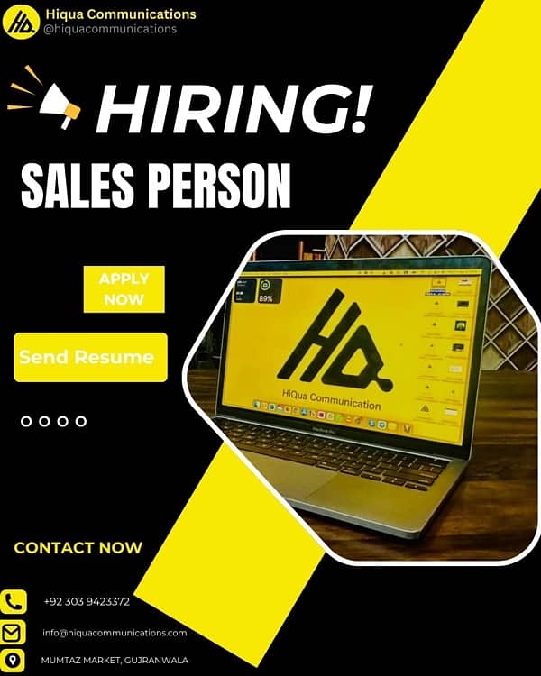 Hiring HR, Sales person 1