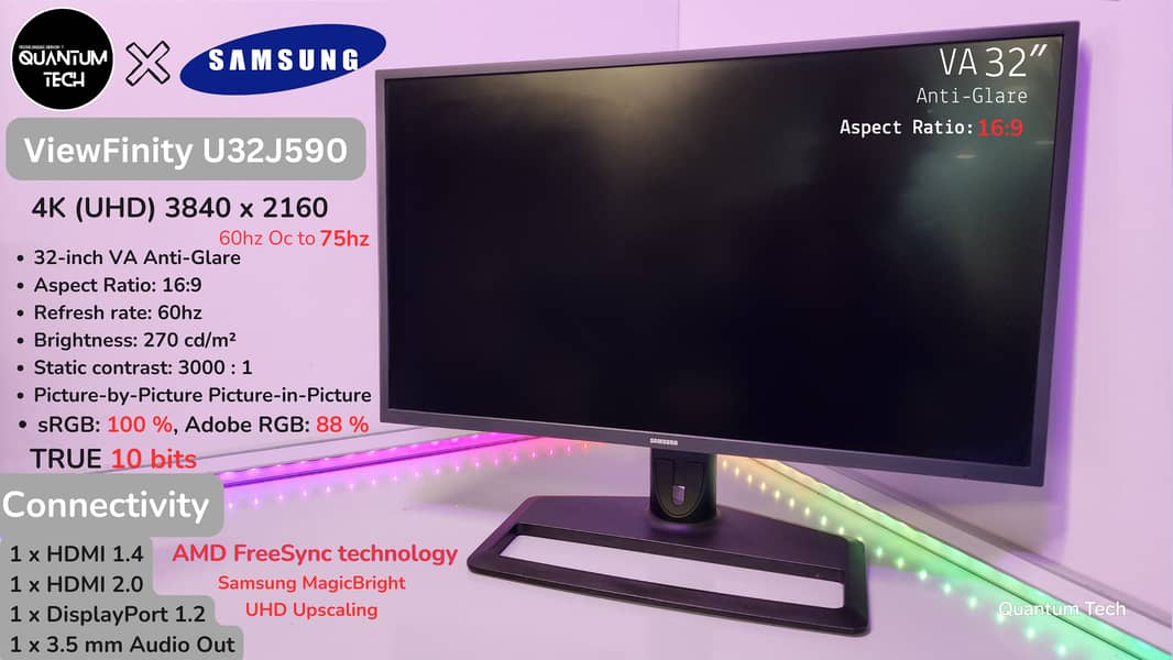 32 inch VA 4K UHD 60Hz sRGB 100% 10 bits Samsung ViewFinity Monitor 2