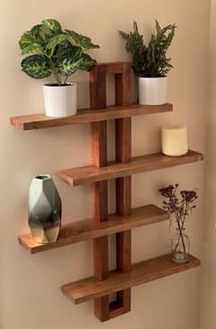 wooden hanging shelves | wall decor |wooden organizer rack| wall shelf 0