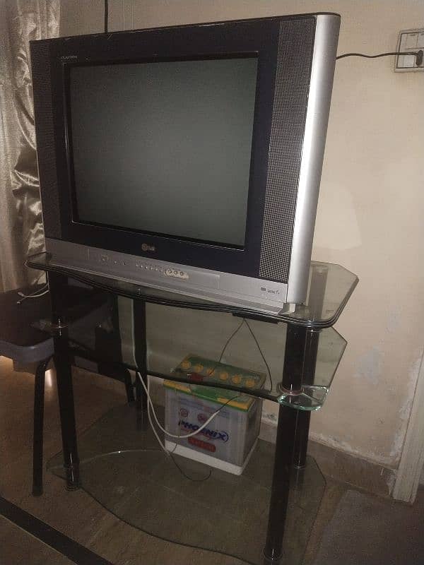 sale LG tv with tv trolley 0