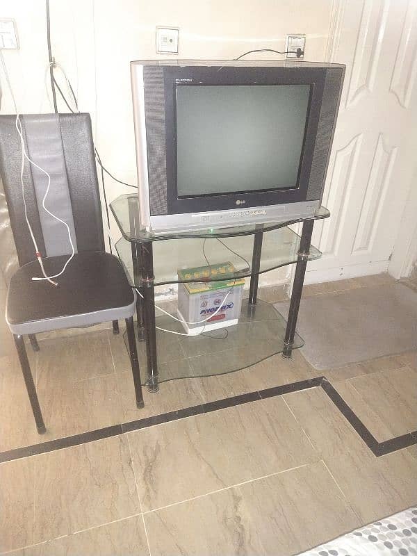 sale LG tv with tv trolley 1