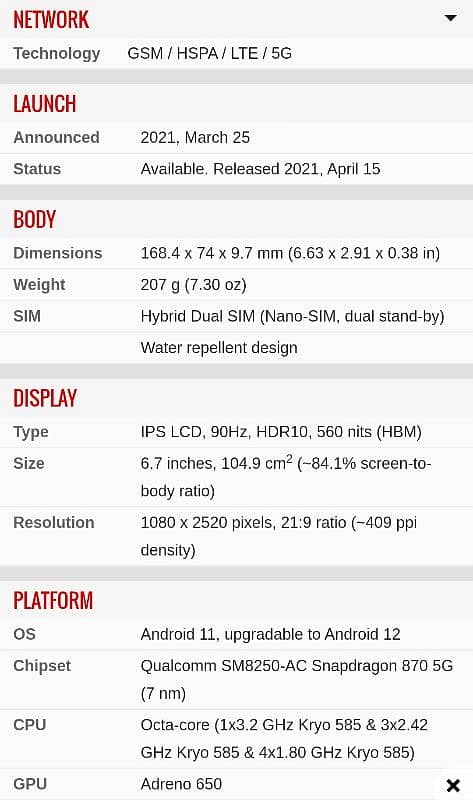 Motorola G 100 6