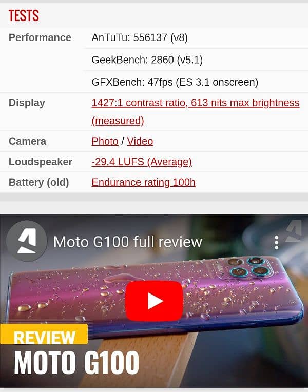 Motorola G 100 9