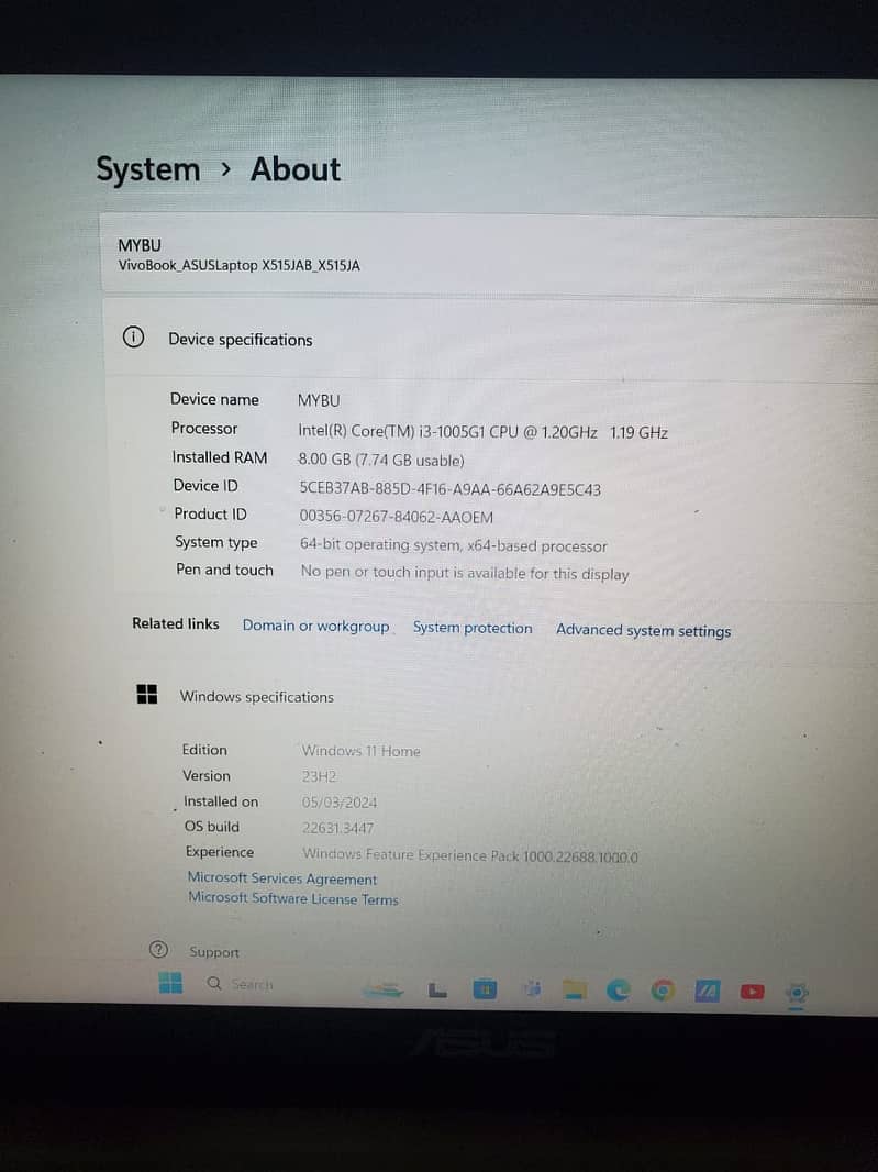 Asus VIVOBOOK laptop 236GB 6