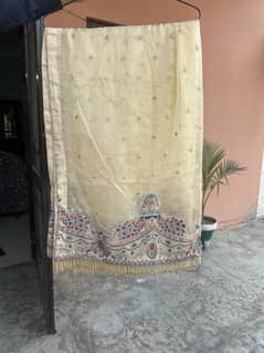 nishat linen self sticthed large size fully embroided dress