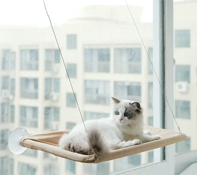 Hanging Cat Bed, Cat Hammock / Cat Food Dispenser Drinking Water. — photo 3