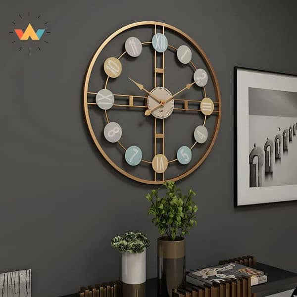 Imported metallic colorful digit clock  Importe 0