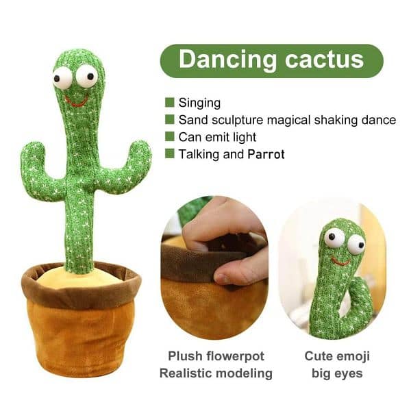 Dancing, Talking Cactus | Tree Cactus Plush Toy For Children, Kids Or 1