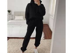 plain black track suit