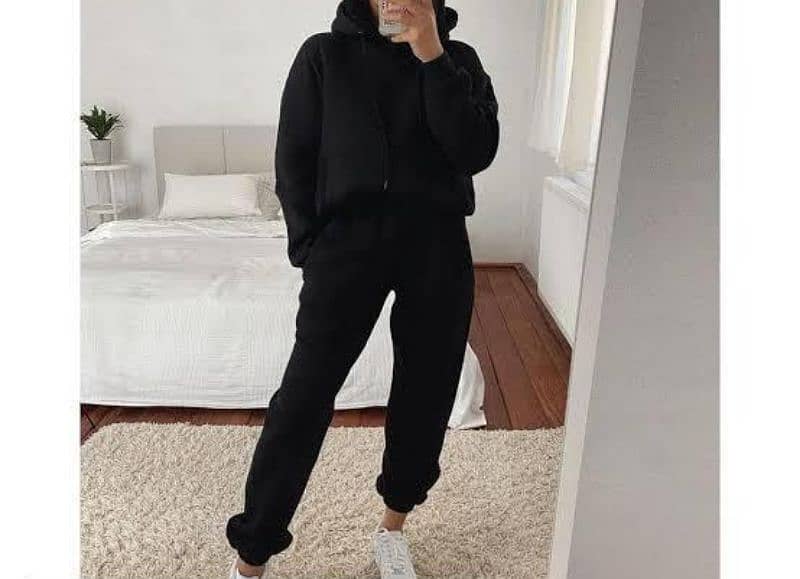 plain black track suit 0