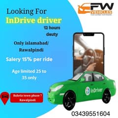 need indrive experience driver 12 hours deuty