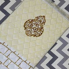 velvet embossed double ply prayer mat