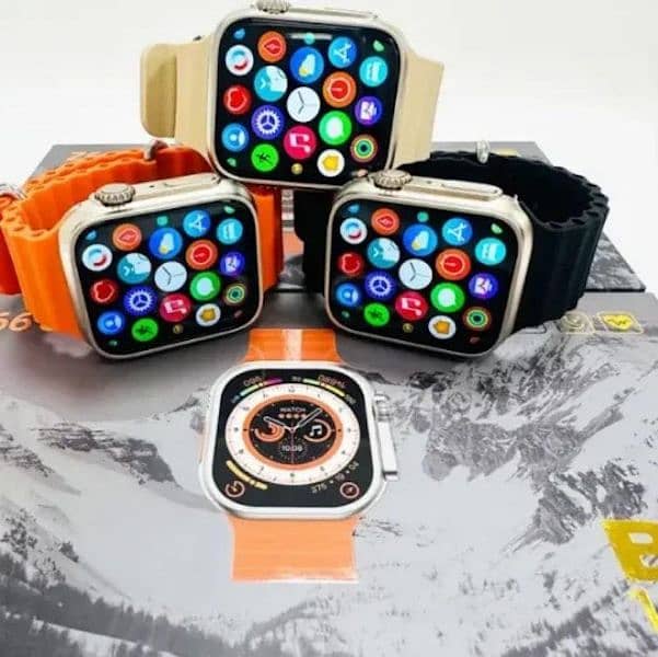 New smart watch with 4streps free 2