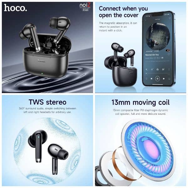 Original Hoco Eq2 Wireless earbuds 2