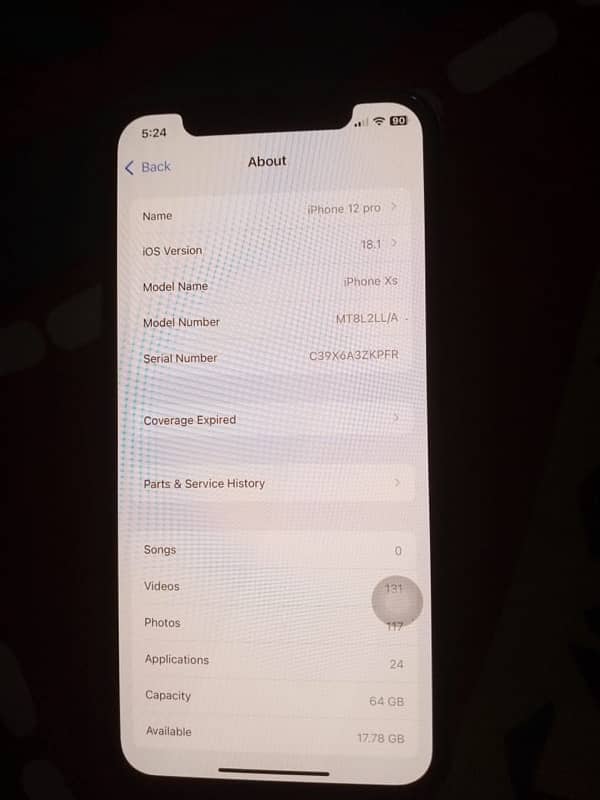 iPhone XS non pta gold colour factory unlock 2