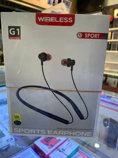 G1 Bluetooth Neckband earphones with COD