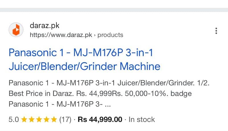 Panasonic Juicer Blender 3 in one 18