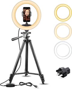 Sunup LED Ring Light with Tripod Stand & Phone Holder10” Selfie Ring