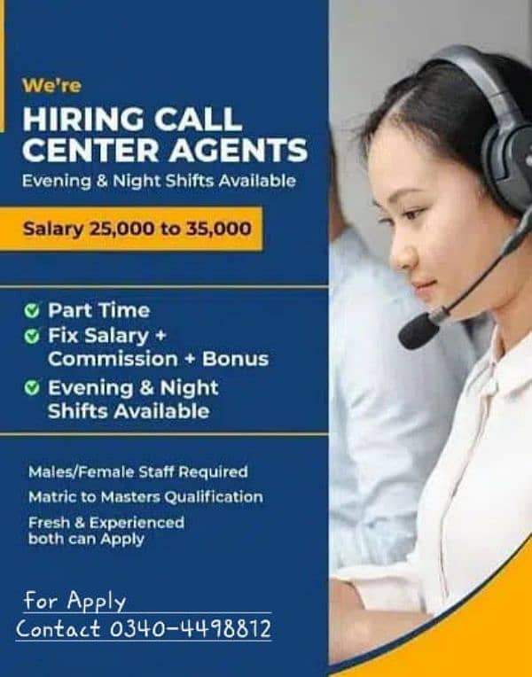 Call center jobs in Lahore Urdu call center. Matric to Master. 0