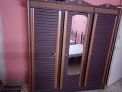 3 door Iron wardrobe /  cupboard