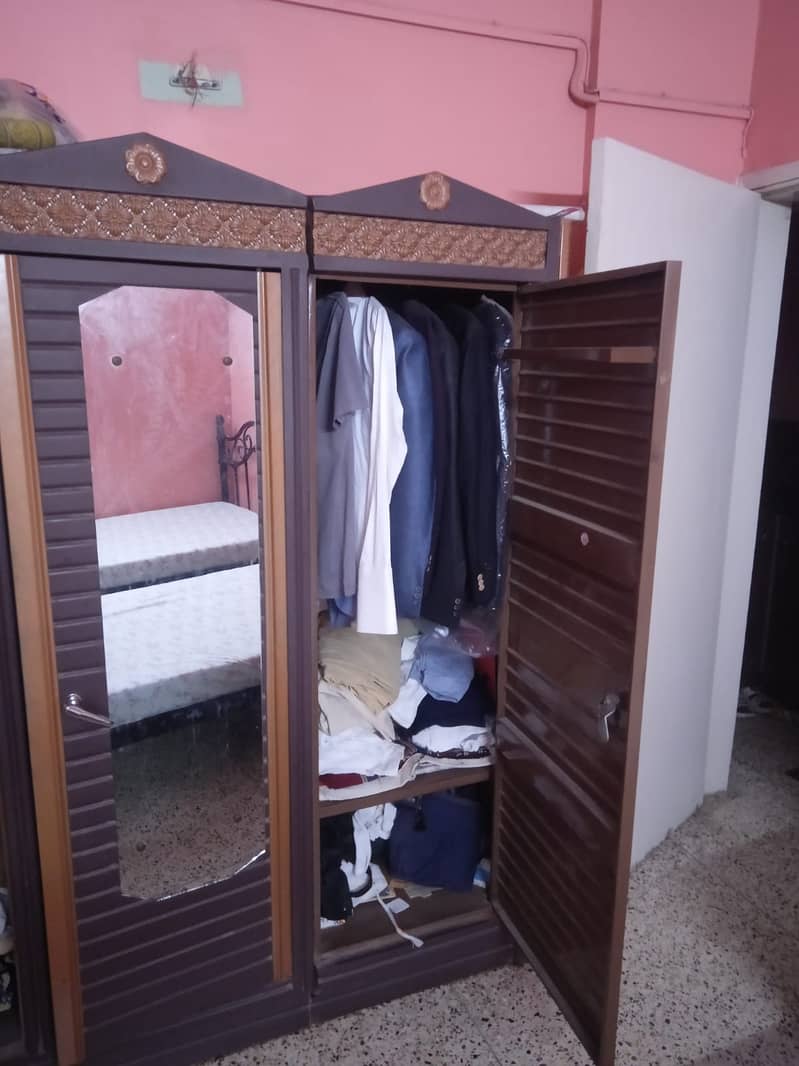 3 door Iron wardrobe /  cupboard 1