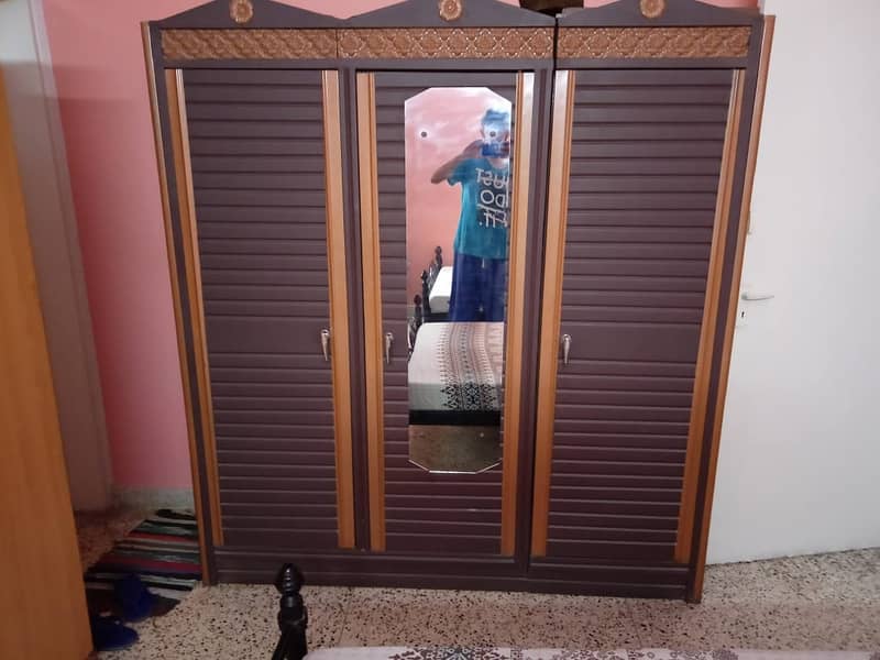 3 door Iron wardrobe /  cupboard 3