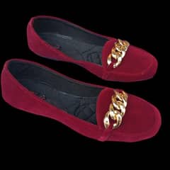 women velvet casual pump