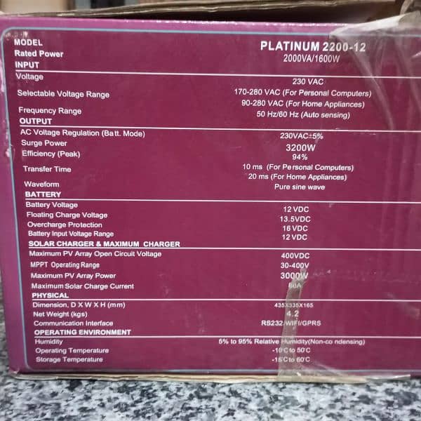 Solar Inverter Fronus PLATINUM 2200 1